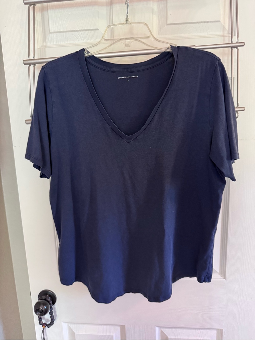 Universal Standard Navy V-Rex Short Sleeve Tee